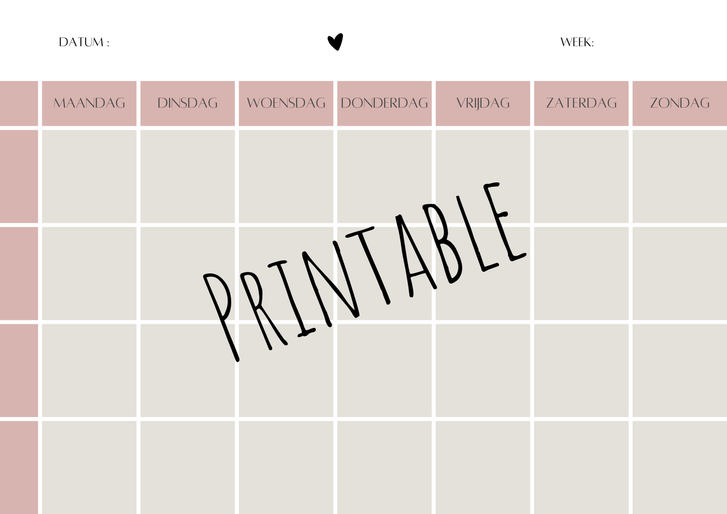 Printable | Weekplanner